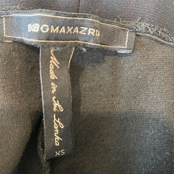 BCBGMaxAzria Black Faux Leather Panels Leggings - Picture 7 of 9